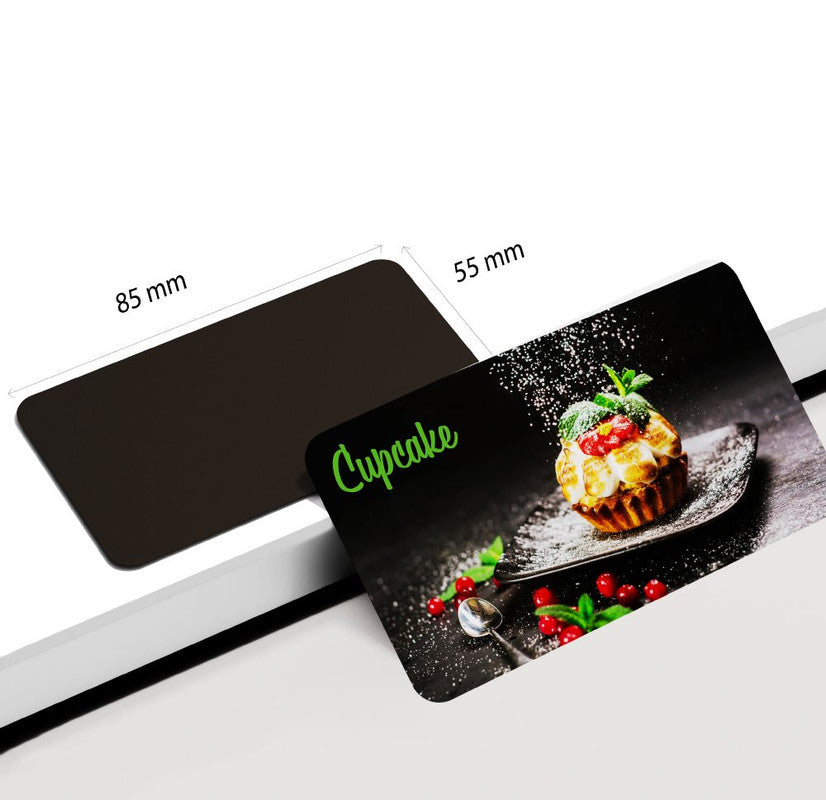 dhcrafts Rectangular Rubber Fridge Magnet Multicolor Food Cupcakes D5 Rectangular Design Pack of 1 (8.6cm x 5.4cm)